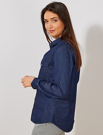 Chemise regular en denim - Kiabi