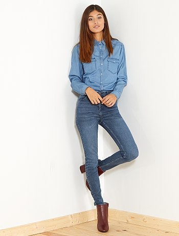 Chemise regular en denim - Kiabi