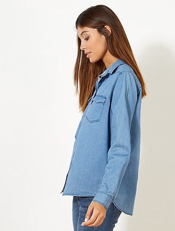 Chemise regular en denim - Kiabi