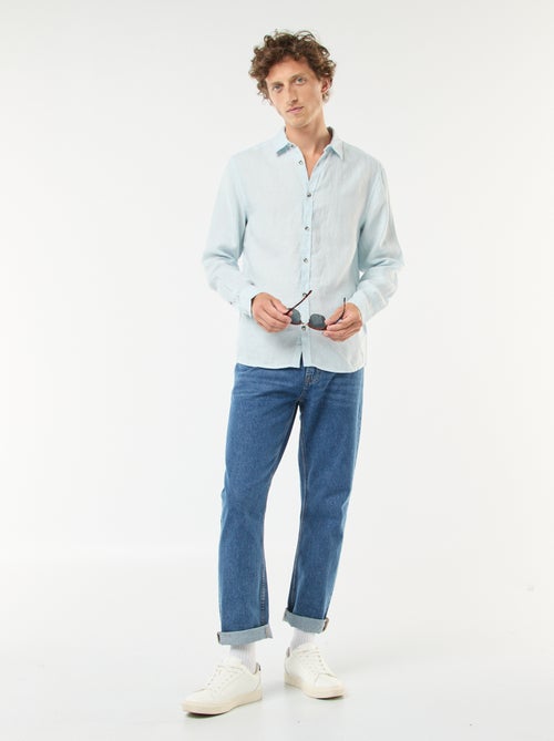 Chemise regular en lin - Kiabi