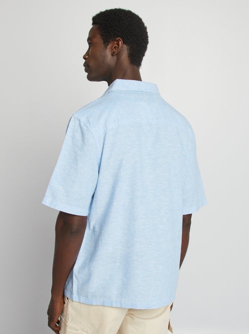 Chemise regular en lin mélangé - Kiabi