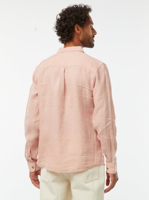 Chemise regular en lin - Kiabi