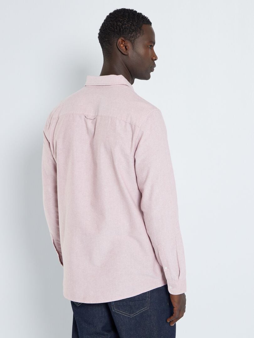 Chemise regular en oxford Rose - Kiabi