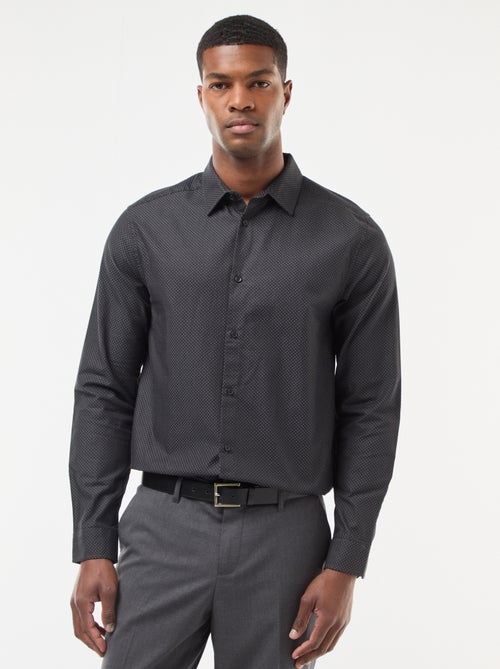Chemise regular en tissage dobby coton - Kiabi Chemise regular en tissage dobby coton - Kiabi