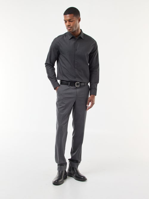 Chemise regular en tissage dobby coton - Kiabi Chemise regular en tissage dobby coton - Kiabi