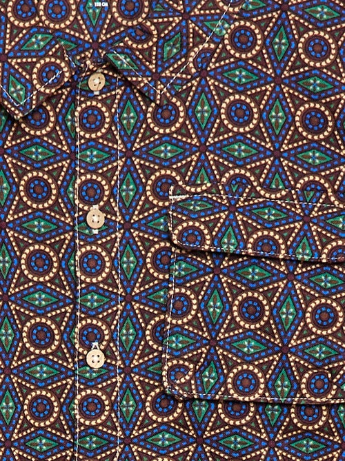 Chemise regular esprit wax en coton - Kiabi