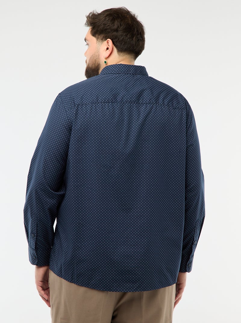 Chemise regular fit / coupe droite à motif Bleu - Kiabi