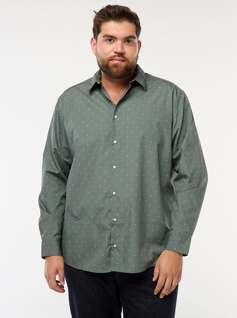 Chemise regular fit / coupe droite à motif Vert - Kiabi
