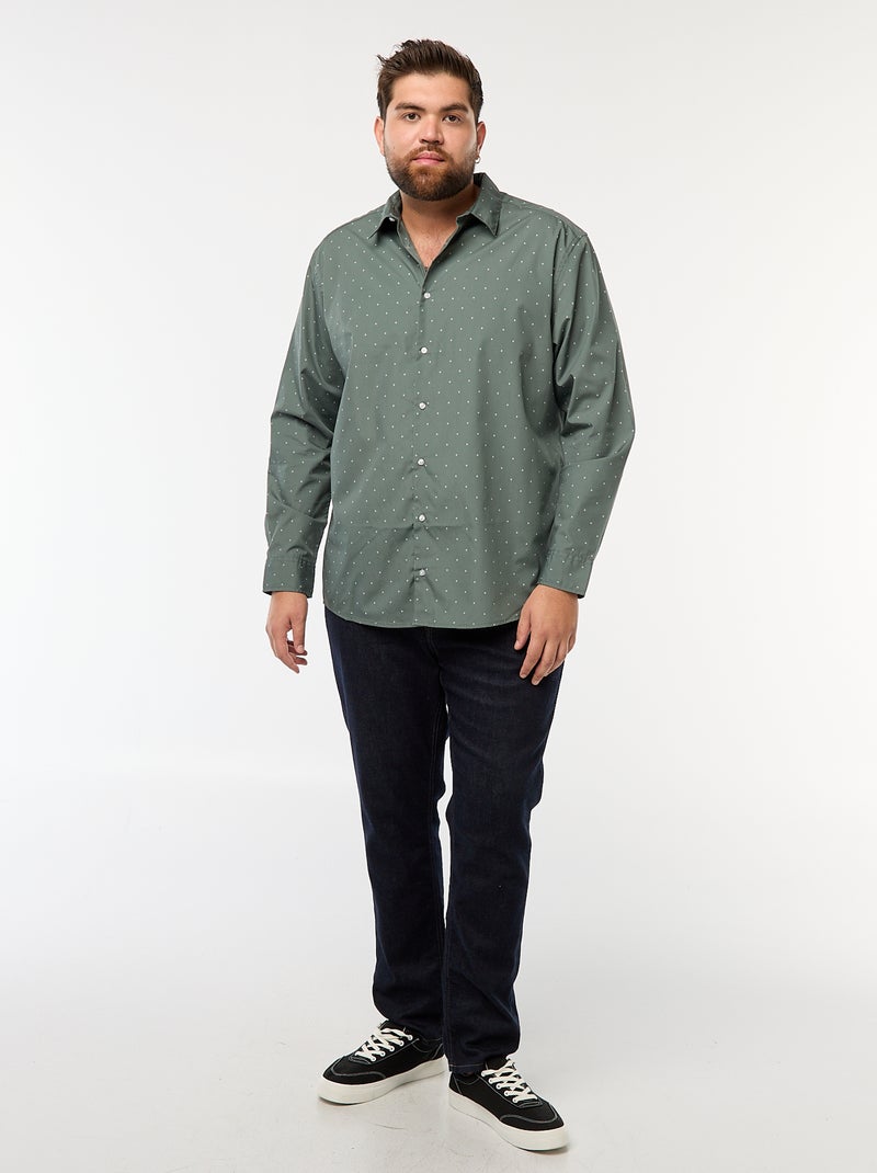 Chemise regular fit / coupe droite à motif Vert - Kiabi