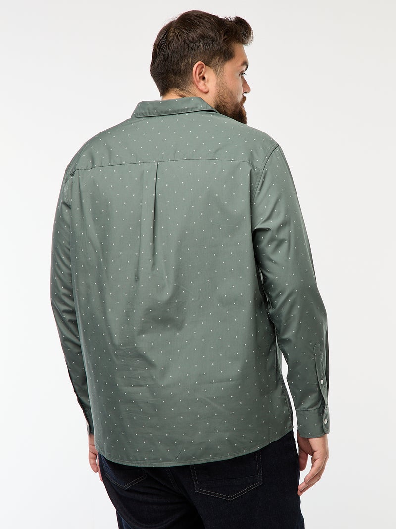 Chemise regular fit / coupe droite à motif Vert - Kiabi