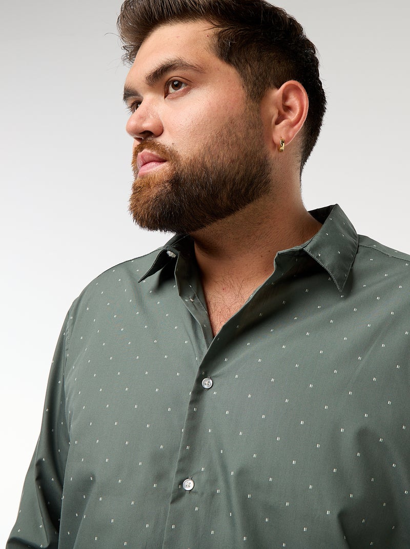 Chemise regular fit / coupe droite à motif Vert - Kiabi