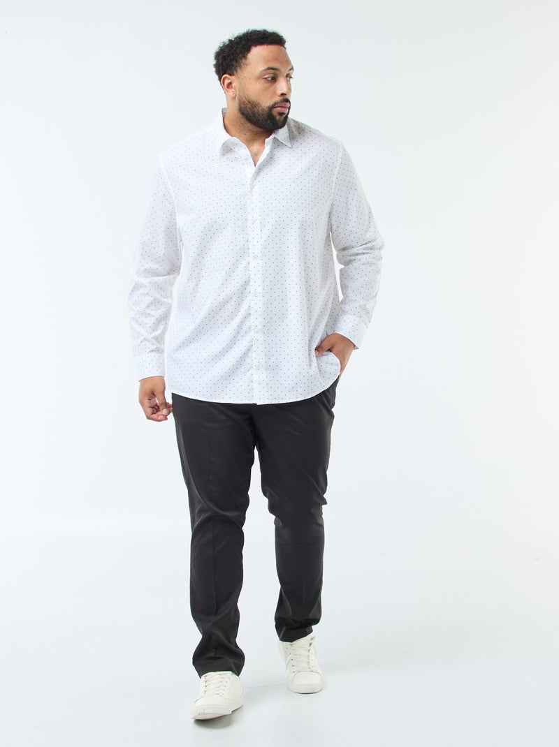 Chemise regular fit imprimée Blanc - Kiabi
