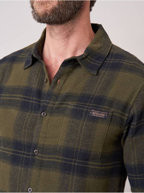 Chemise regular homme à carreaux en 100% coton 'Deeluxe' - Kiabi