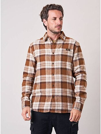 Chemise regular homme à carreaux en 100% coton 'Deeluxe'