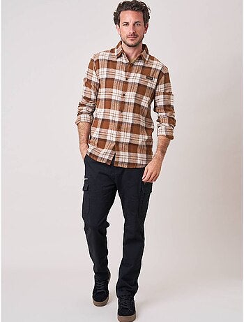 Chemise regular homme à carreaux en 100% coton 'Deeluxe'