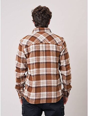 Chemise regular homme à carreaux en 100% coton 'Deeluxe'