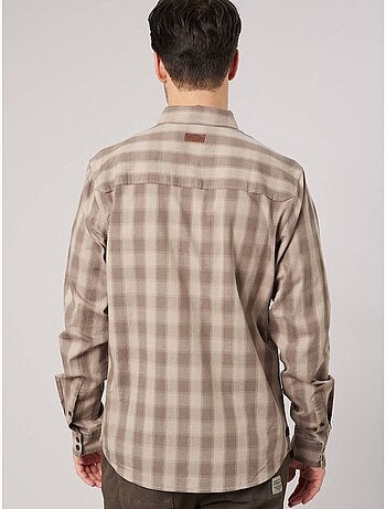 Chemise regular homme à carreaux en flanelle 100% coton 'Deeluxe'