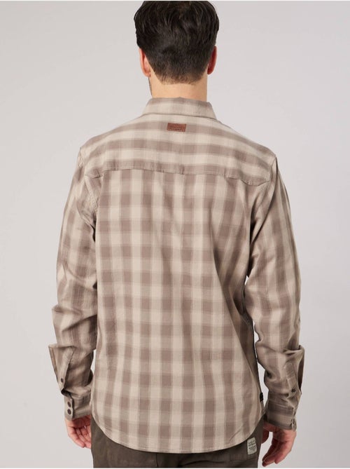 Chemise regular homme à carreaux en flanelle 100% coton 'deeluxe' - Kiabi