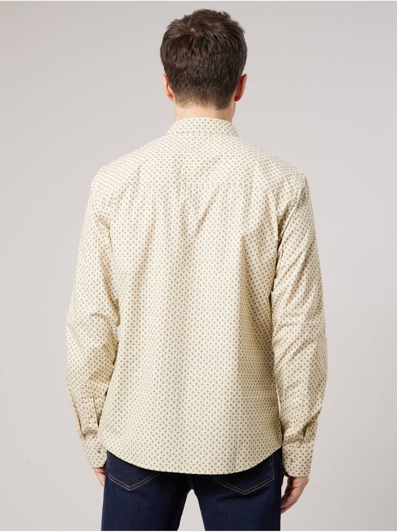 Chemise régular homme en 100% coton 'Deeluxe' Beige coquille - Kiabi