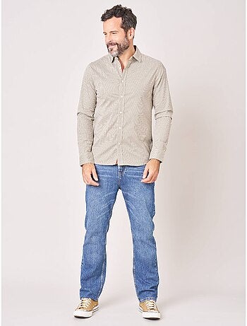 Chemise regular homme en coton imprimée 'Deeluxe'