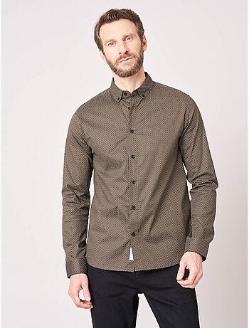 Chemise regular homme motif géométrique 'Deeluxe'