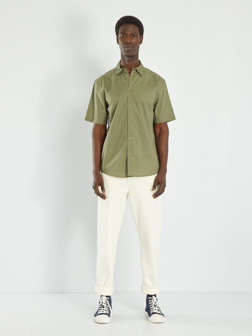 Chemise regular Kaki - Kiabi