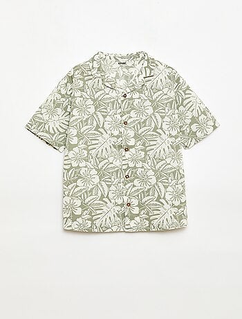 Chemise regular manches courtes en coton