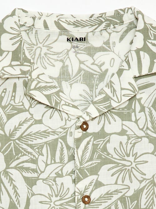 Chemise regular manches courtes en coton - Kiabi