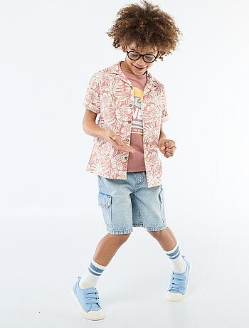 Chemise regular manches courtes en coton