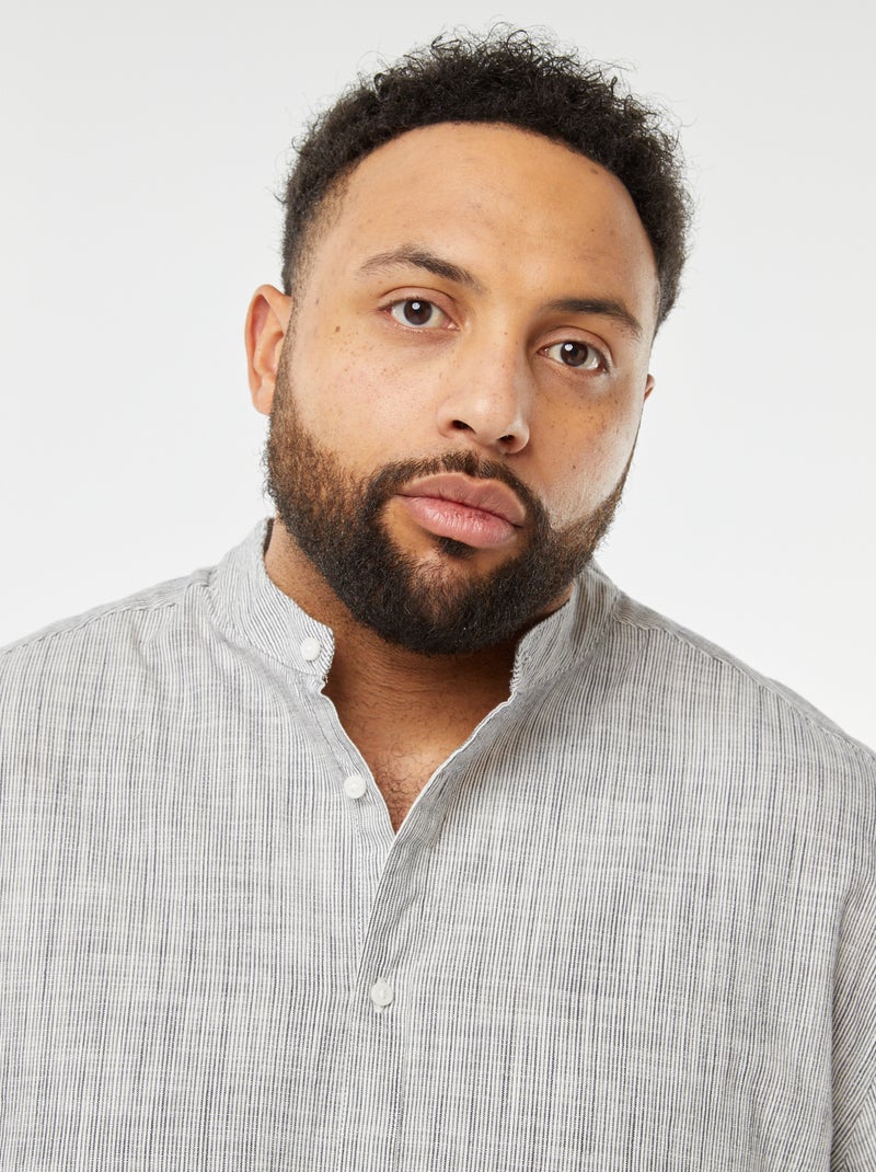 Chemise regular rayée BLEU - Kiabi