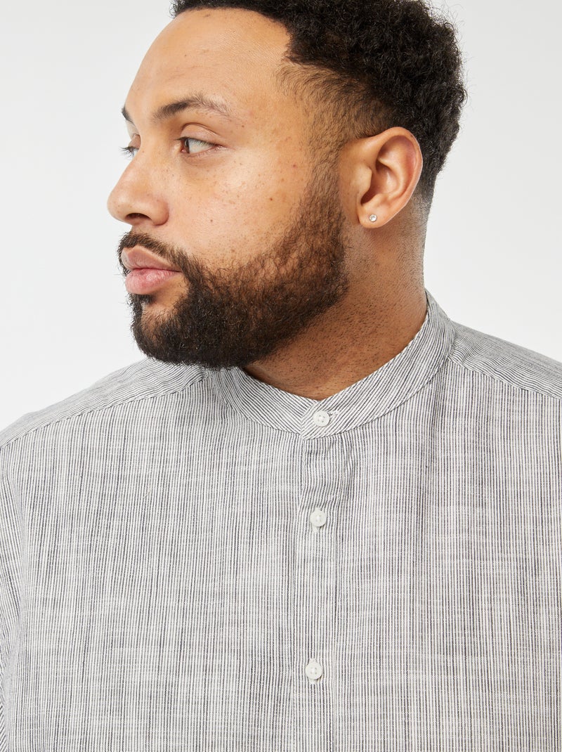 Chemise regular rayée BLEU - Kiabi