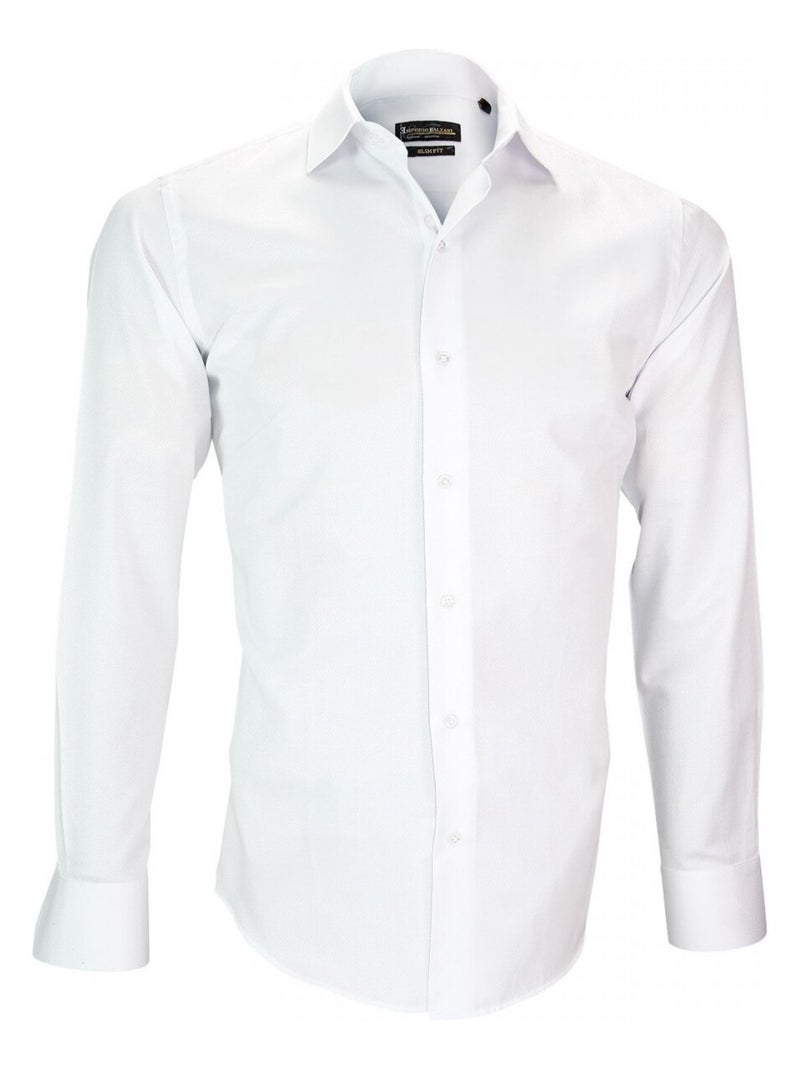 Chemise repasage facile ROMA Blanc Blanc - Kiabi