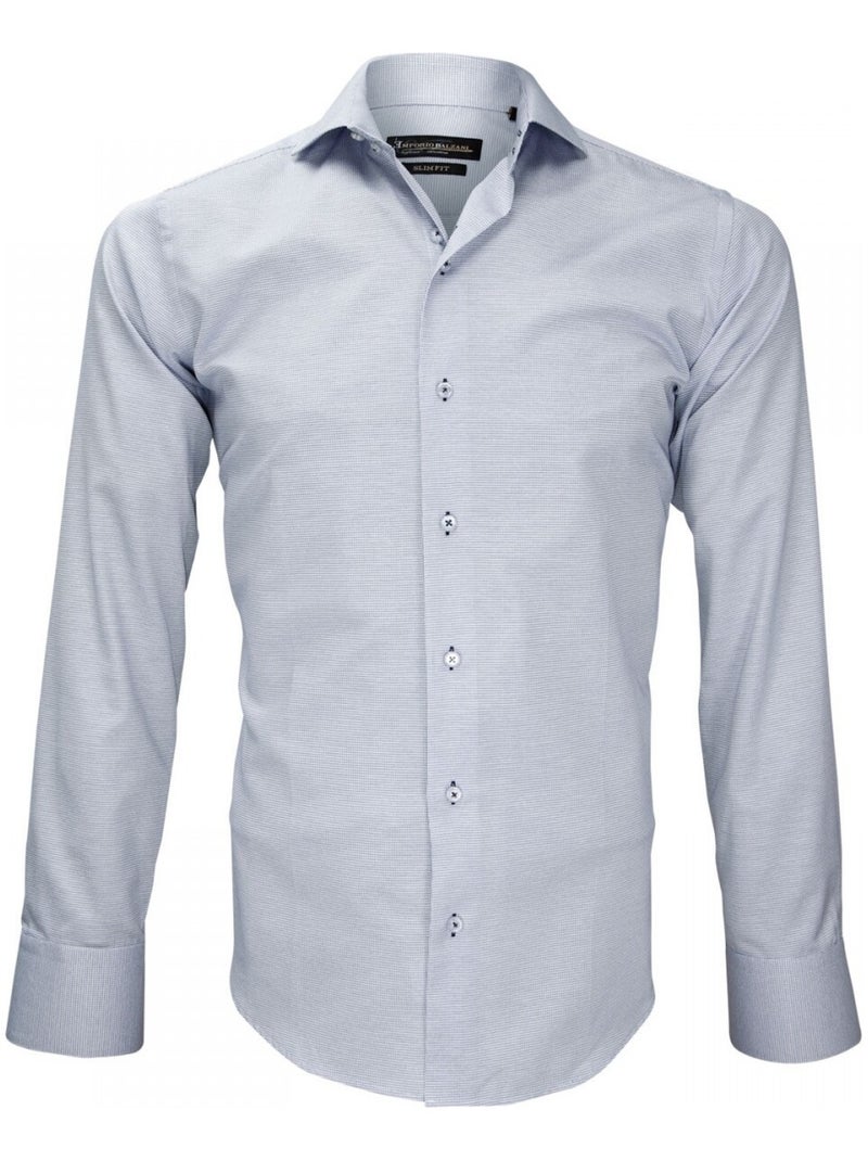 Chemise repassage facile TIBURTINI Bleu - Kiabi