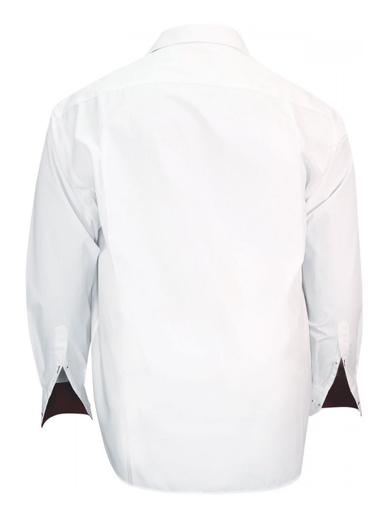 Chemise repassage facile VERNAZZA Blanc Bordeaux - Kiabi
