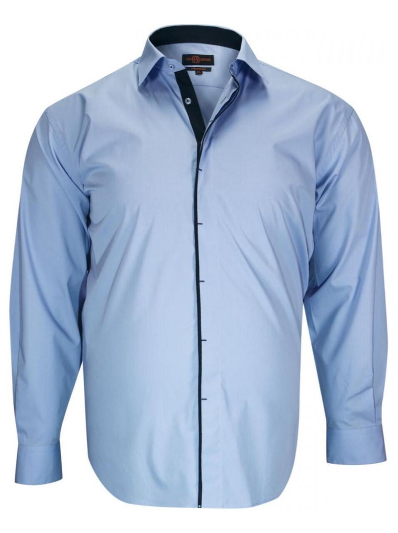 Chemise repassage facile VERNAZZA Bleu - Kiabi