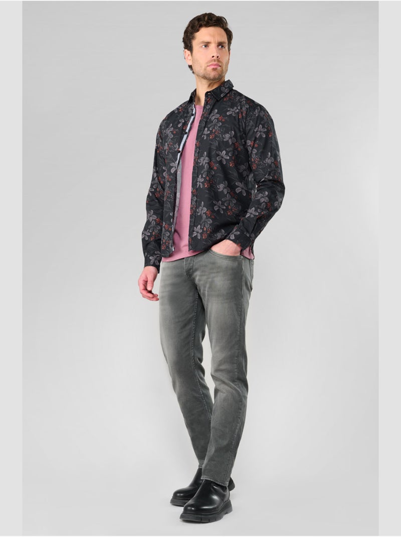 Chemise rikel 'le temps des cerises' Noir - Kiabi