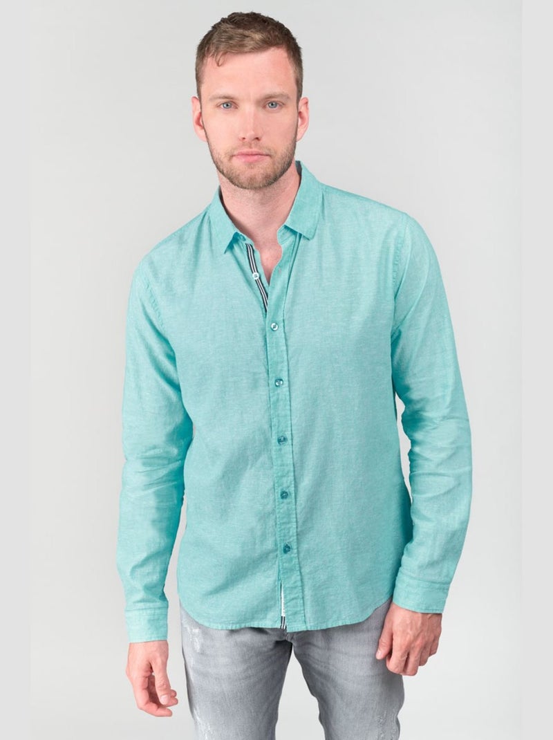 Chemise RODES 'Le Temps Des Cerises' Bleu - Kiabi