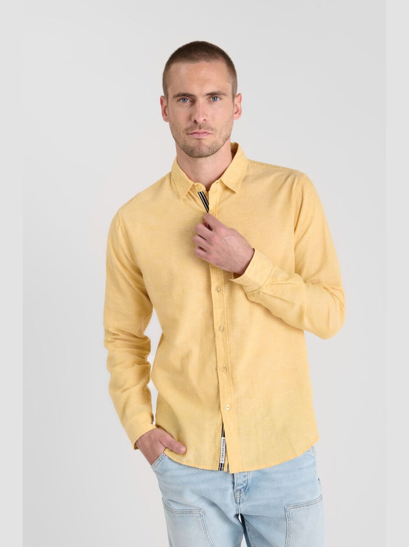 Chemise RODES 'Le Temps Des Cerises' Jaune - Kiabi