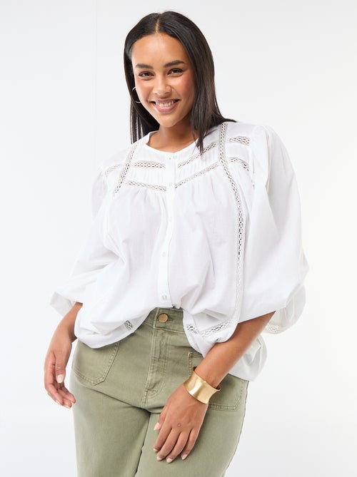 Chemise romantique en coton - Kiabi