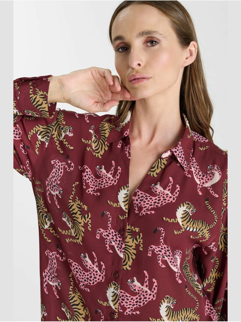 Chemise RORY 'Le Temps Des Cerises' Rouge - Kiabi