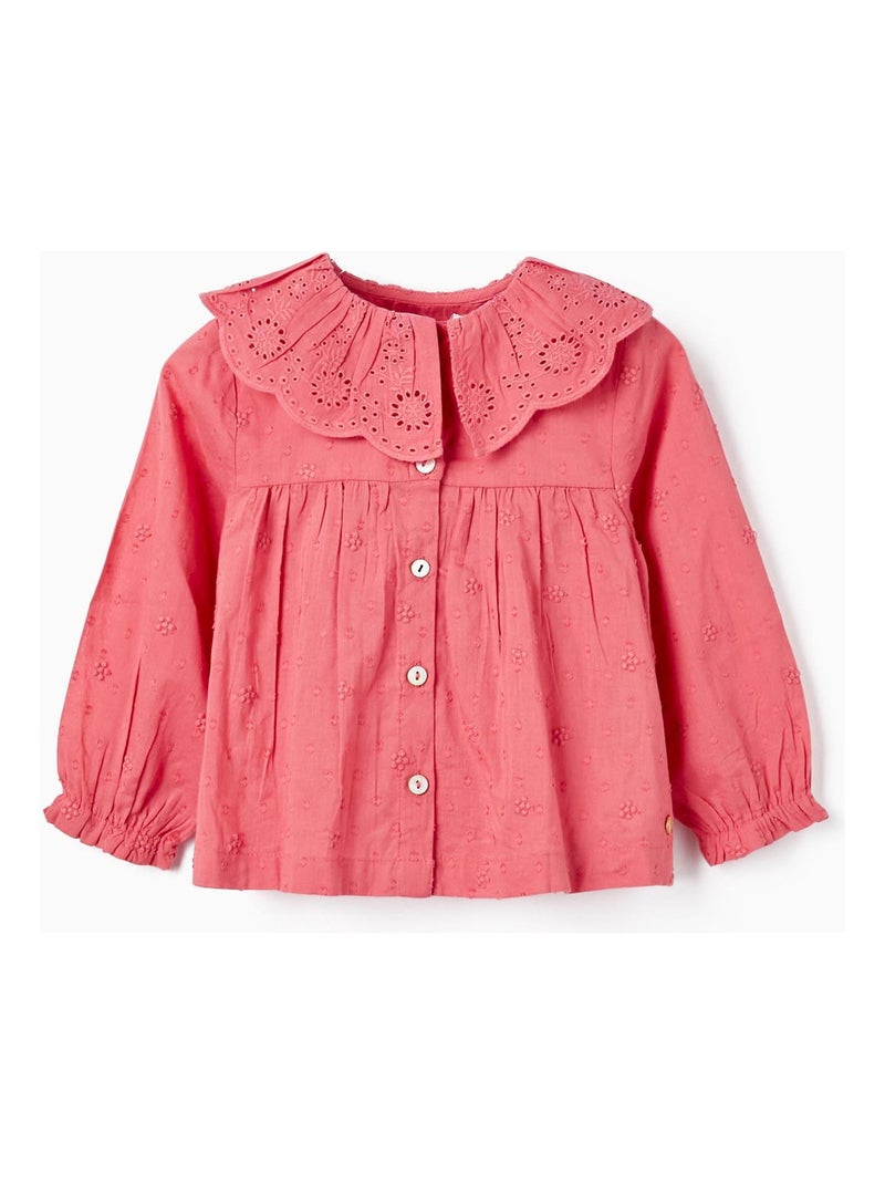 Chemise rose pour bébé fille manches longues SPRING BEGINS Rose foncé - Kiabi