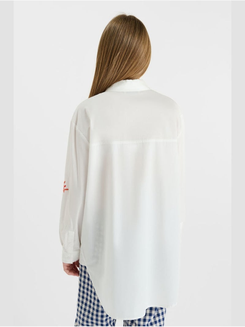 Chemise ROUKIGI 'Le Temps Des Cerises' Blanc - Kiabi
