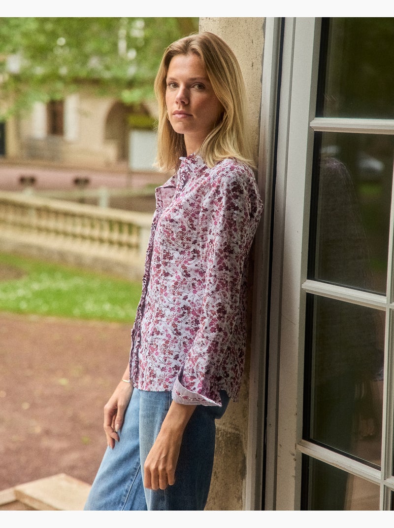 CHEMISE S HERITAGE RUCHE Blanc - Kiabi