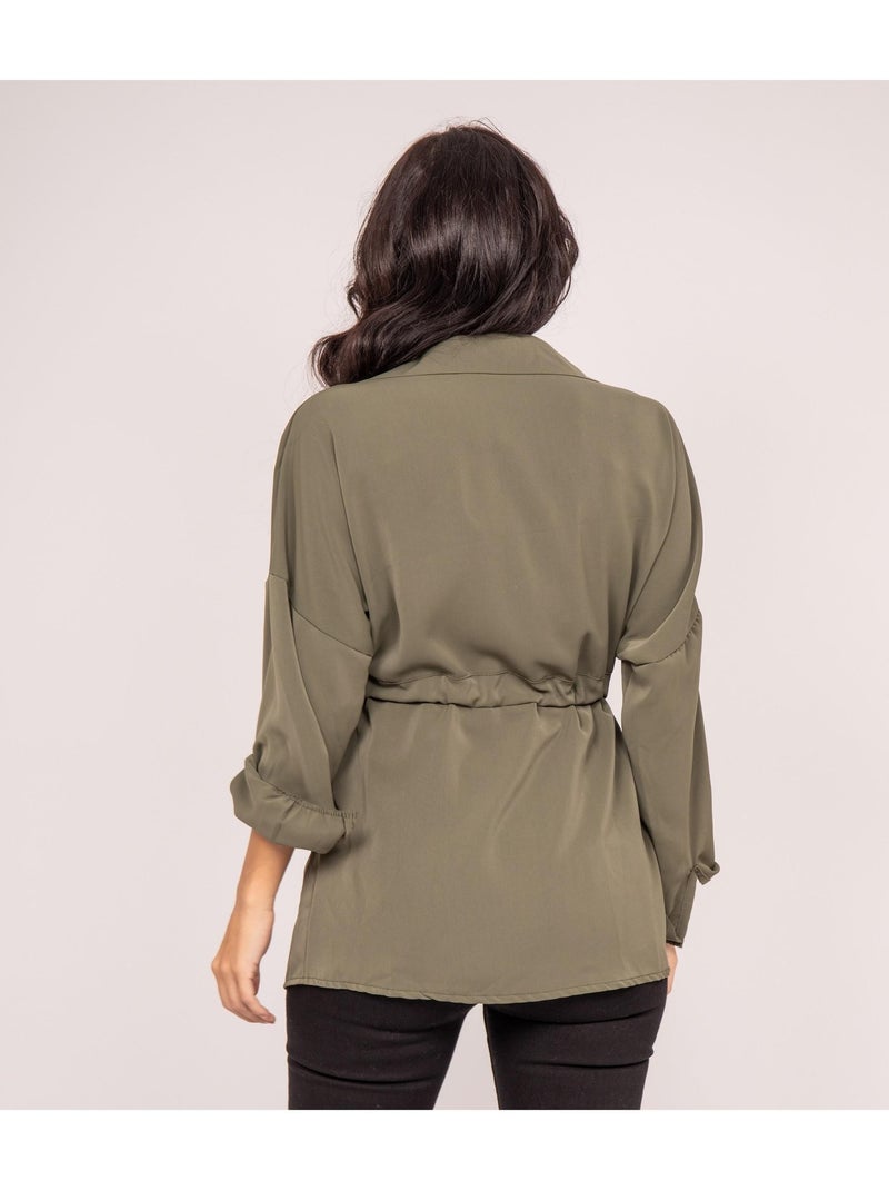 Chemise saharienne ORELLE Kaki - Kiabi