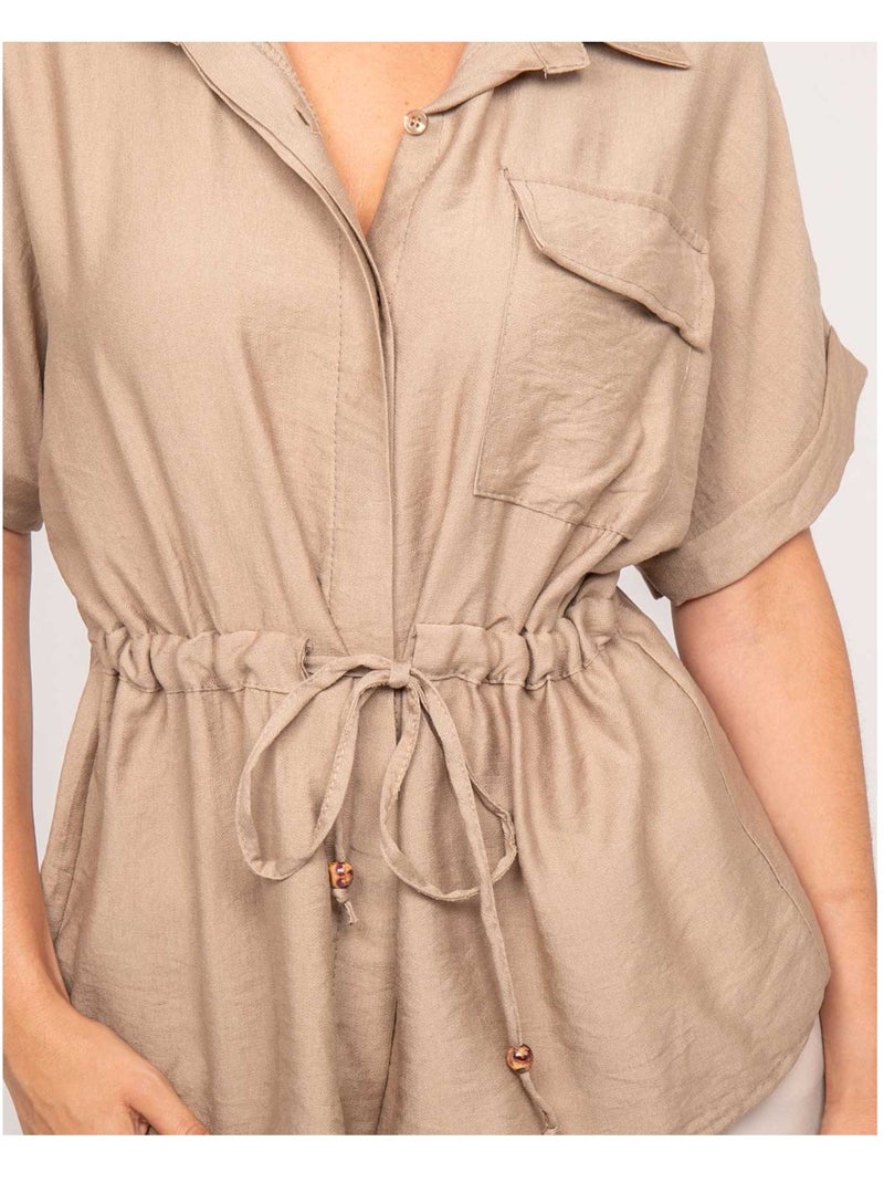 Chemise saharienne ORWIN Beige - Kiabi