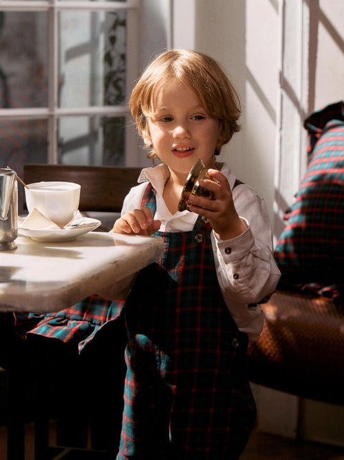 Chemise + salopette à carreaux You&Me - Kiabi