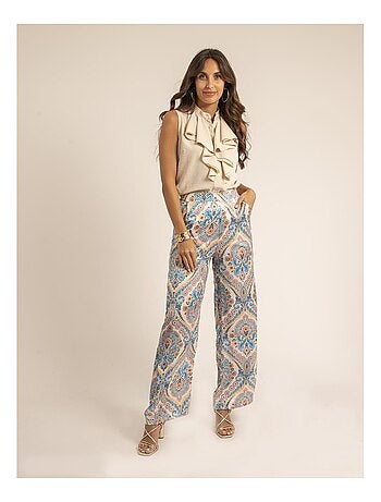 Chemise sans manches col jabot ODESSA