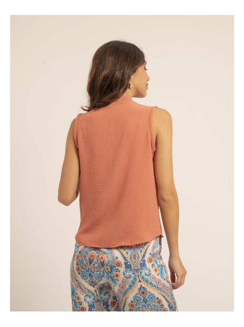 Chemise sans manches col jabot ODESSA - Kiabi