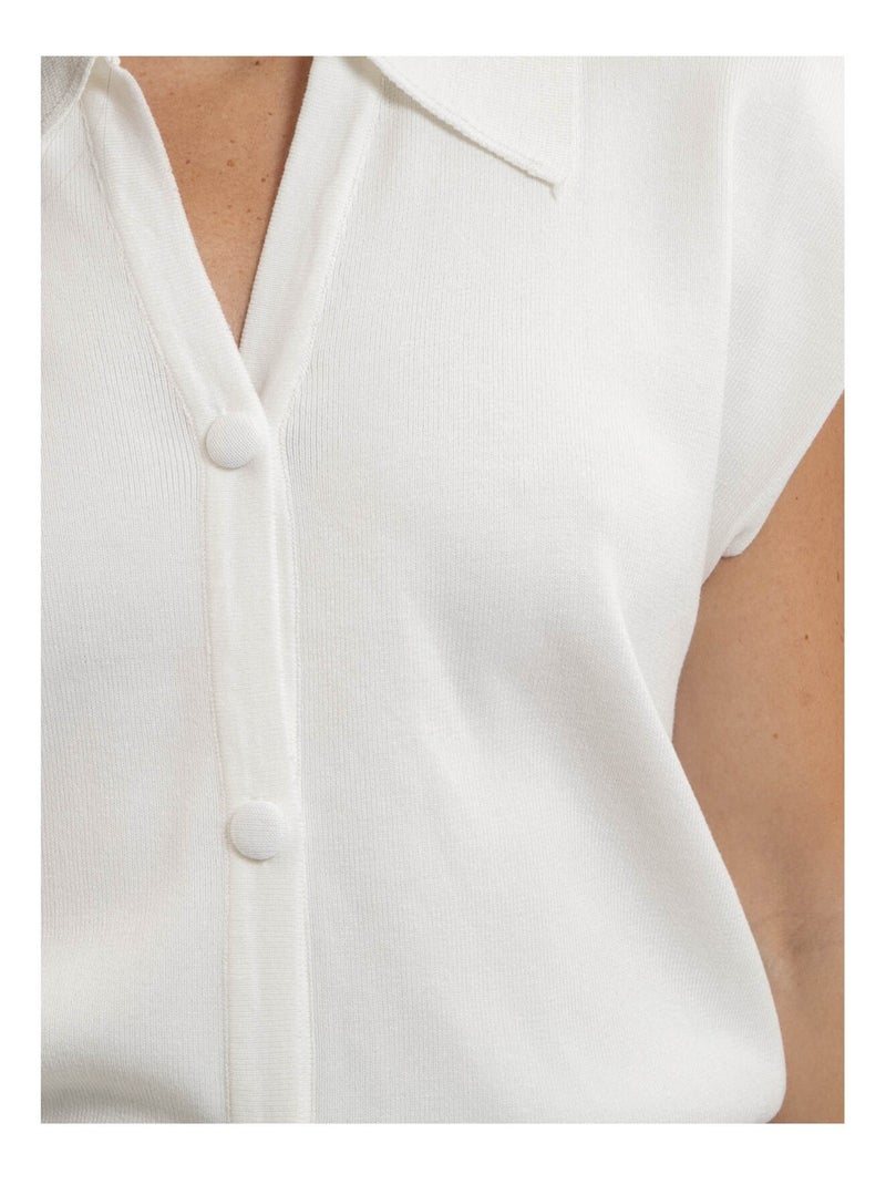Chemise sans manches col polo farda Blanc - Kiabi