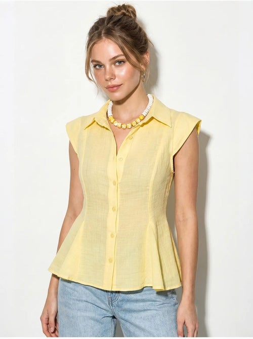 Chemise sans manches en coton, coupe ajustée lucci - Kiabi Chemise sans manches en coton, coupe ajustée lucci - Kiabi